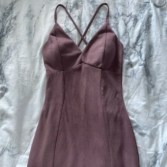 Agaci suede mauve dress - Picture 2 of 3